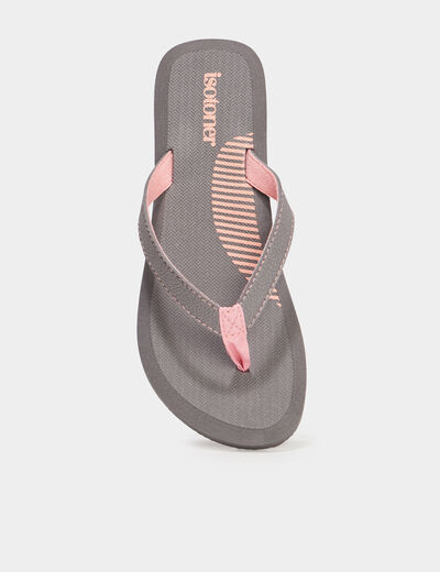 Tongs Isotoner rose femme
