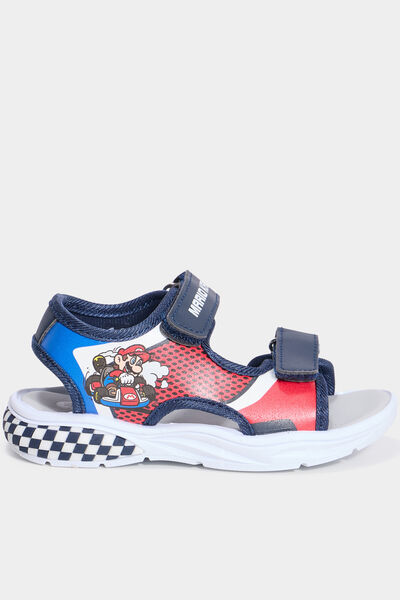 Sandales semelles lumineuses Mario Kart multicolore gar&ccedil;on
