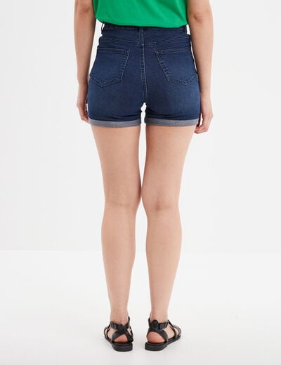 Short en jean slim denim brut femme