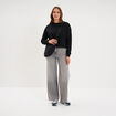 Sweat col rond manches longues noir femme