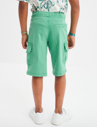 Short cargo vert garçon