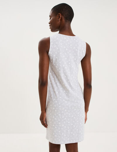 Chemise de nuit sans manches gris clair femme