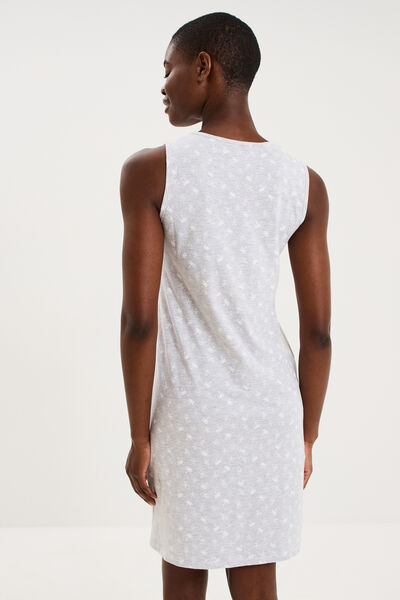Chemise de nuit sans manches gris clair femme