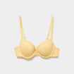 Soutien-gorge corbeille padd&eacute; dentelle jaune femme