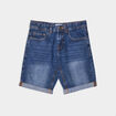 Bermuda jean straight taille élastique denim stone garçon