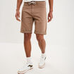 Bermuda en jean straight 5 poches marron homme