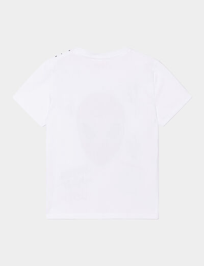 T-shirt à sequins Spider-Man blanc garçon