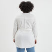 Blouse droite ceinturée lin majoritaire blanc femme grande taille