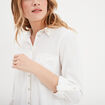 Chemise en lin mélangé blanc femme