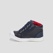 Baskets montantes zippées bleu marine bébé garçon