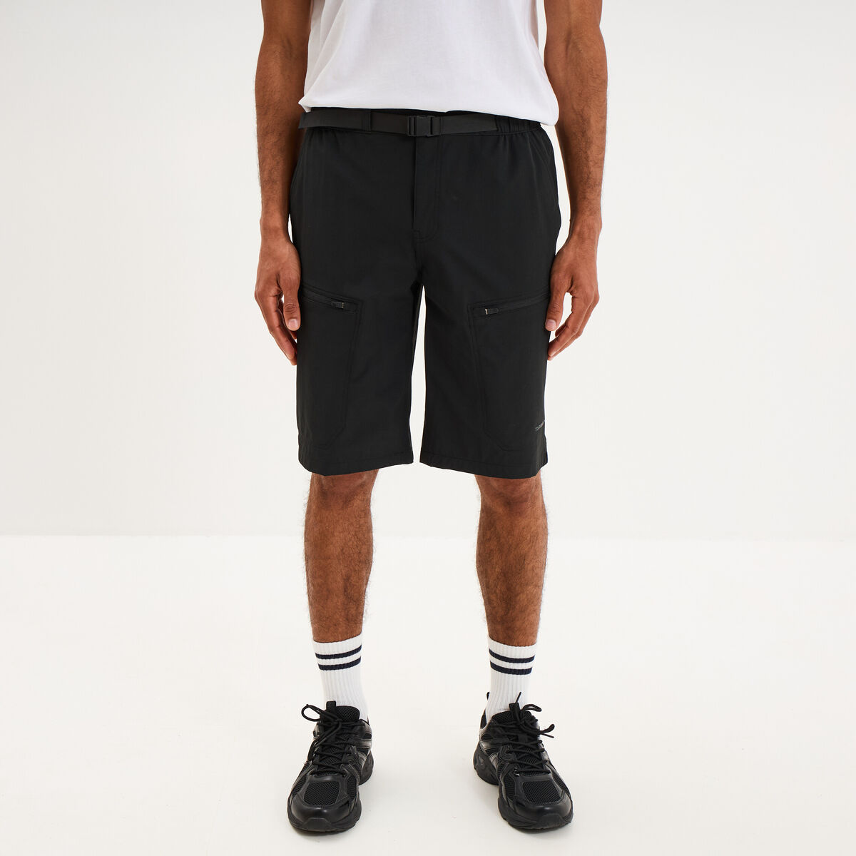 Short de randonn&eacute;e respirant noir homme