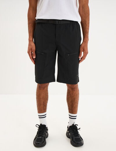 Short de randonn&eacute;e respirant noir homme
