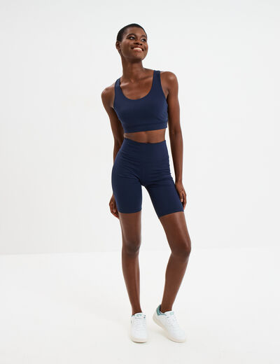 Brassi&egrave;re de sport dos nageur bleu marine femme