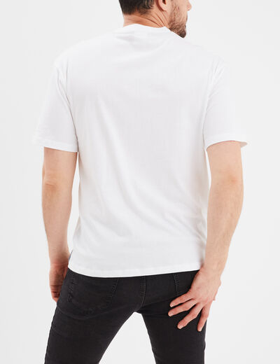 T-shirt col rond Attaque des titans blanc homme