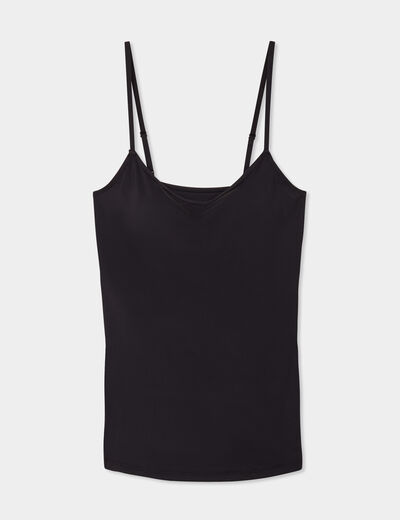 Débardeur soutien-gorge intégré noir femme
