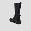 Bottes en cuir noir fille
