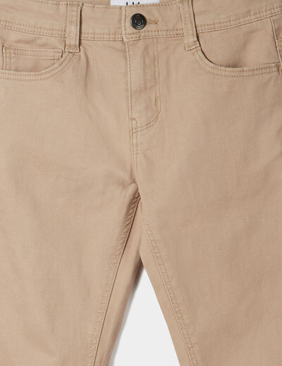 Pantalon regular avec poches sable garçon