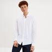 Chemise manches longues stretch blanc homme