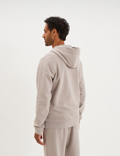 Sweat hoodie 1 poche Kappa gris clair homme