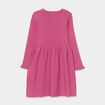 Robe tricot évasée manches longues prune fille
