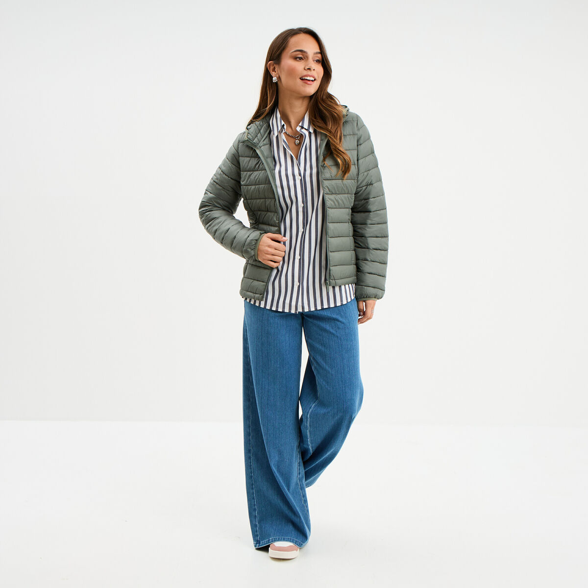 Chemise manches longues bleu marine femme