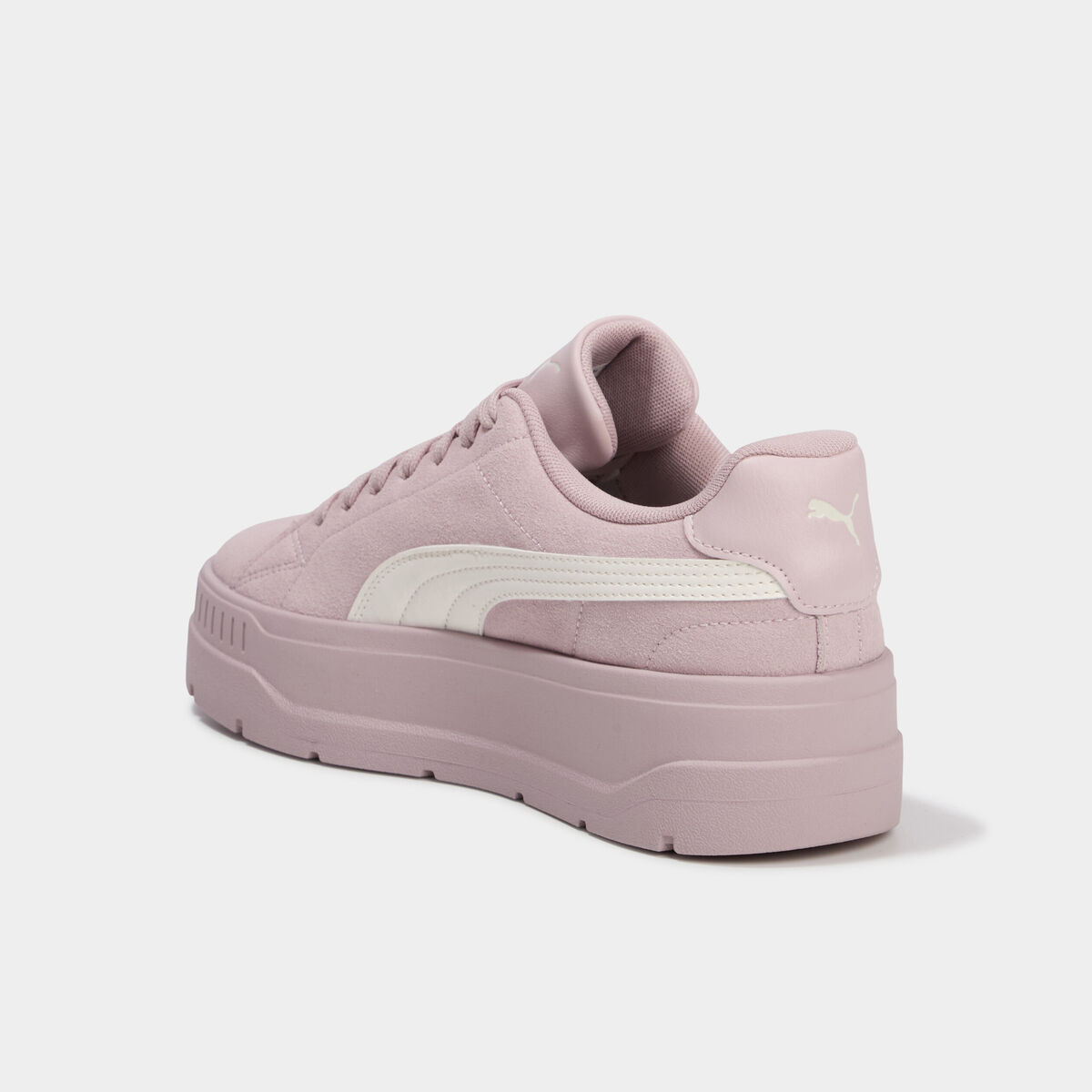 Baskets &agrave; lacets Puma Karmen SD rose poudr&eacute;e femme