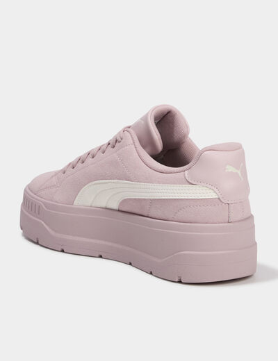 Baskets &agrave; lacets Puma Karmen SD rose poudr&eacute;e femme