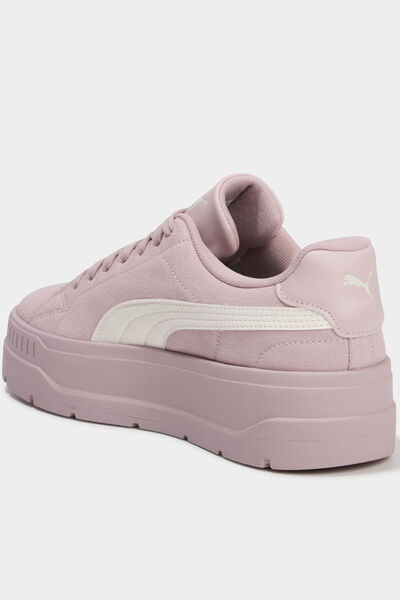 Baskets &agrave; lacets Puma Karmen SD rose poudr&eacute;e femme