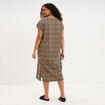 Robe courte droite manches courtes sable femme grande taille