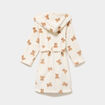 Peignoir &agrave; capuche effet polaire creme fille