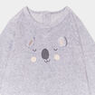 Pyjama dors-bien effet velours col rond gris clair bébé