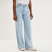 Jeans extra wide leg taille haute denim triple stone femme