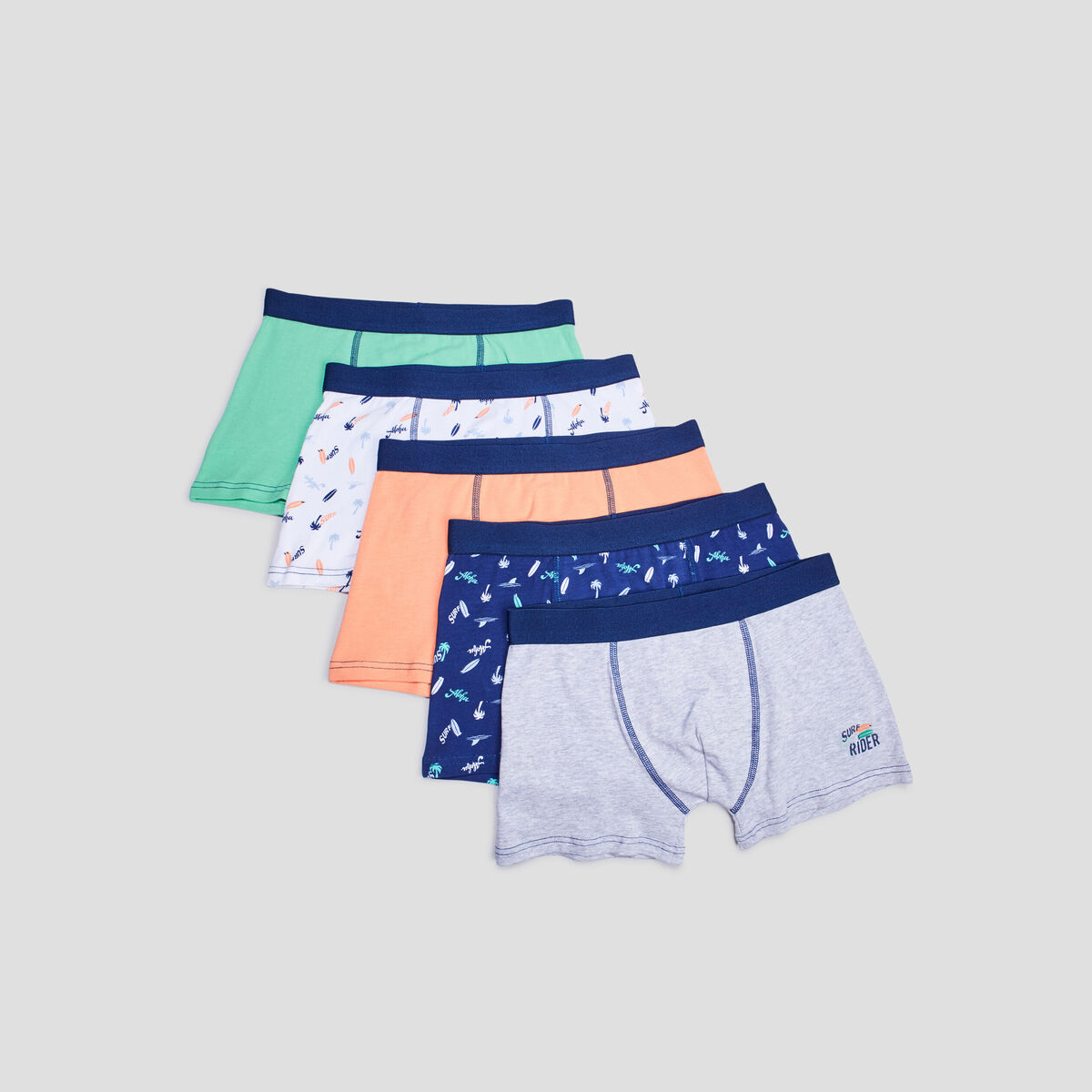 Lot 5 boxers orange gar&ccedil;on