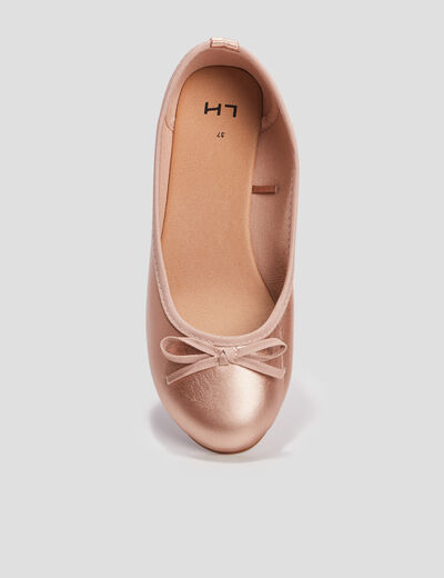 Ballerines avec noeuds sable fille