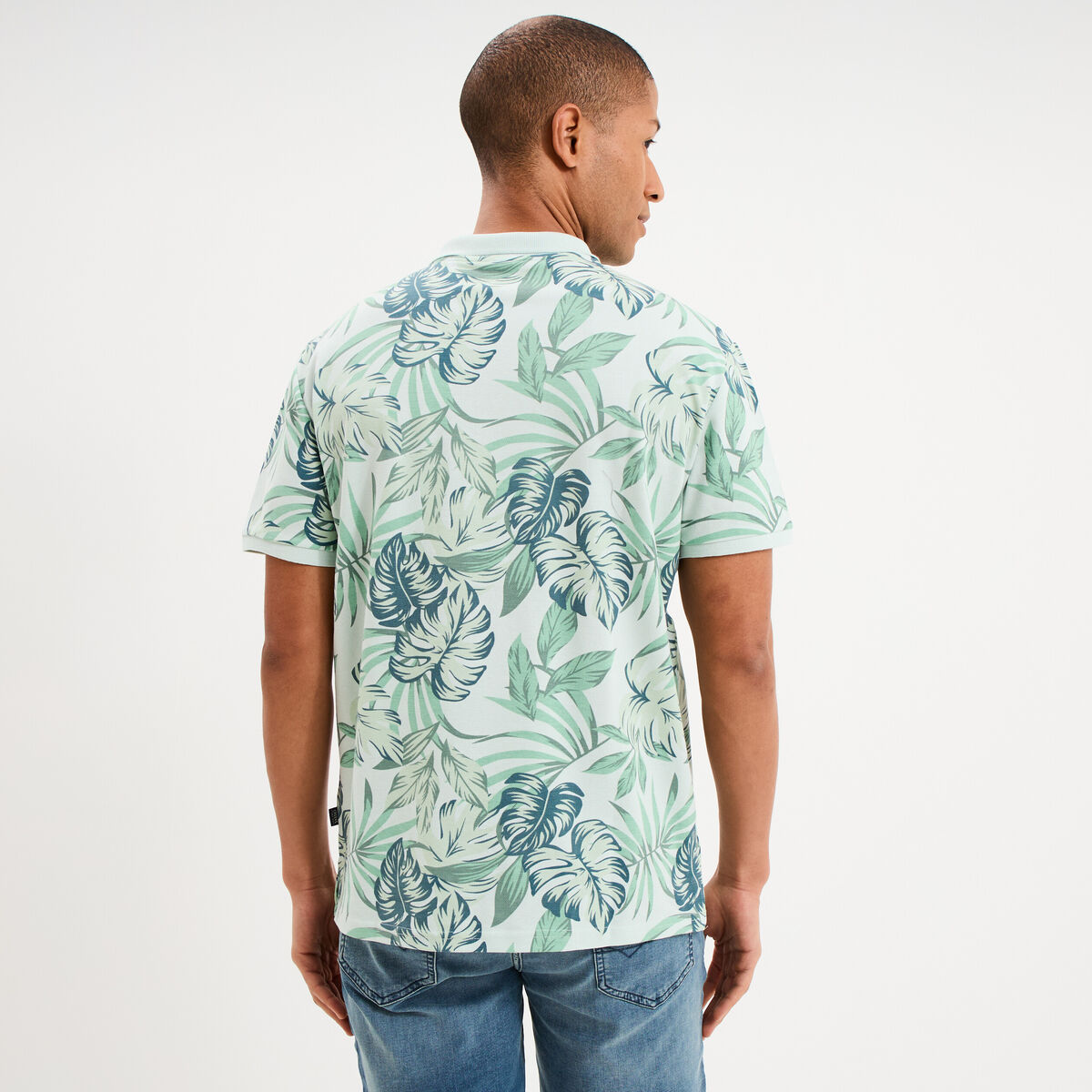 Polo jersey coton manches courtes vert homme