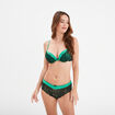 Shorty en micro dentelle vert menthe femme