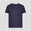 T-shirt droit en coton manches courtes bleu marine homme