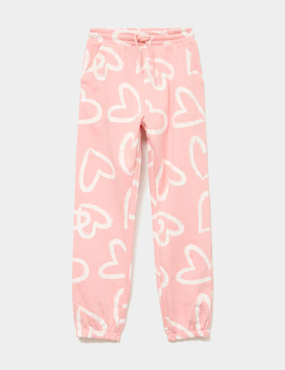 Pantalon de jogging molleton orange fille