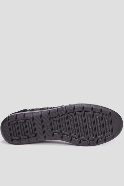 Baskets confort en cuir Confortissimo noir femme