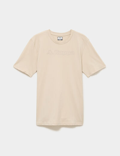 T-shirt manches courtes coton Kappa ivoire homme