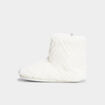 Chaussons bottines fourrés blanc femme