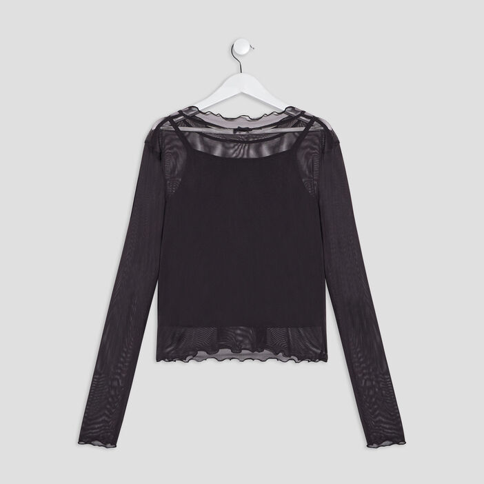 T-shirt manches longues noir femme