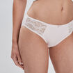 Culotte en coton avec dentelle rose poudrée femme