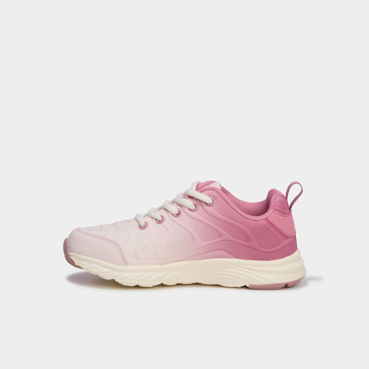 Baskets running &agrave; lacets rose fille