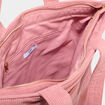Sac tote bag zipp&eacute; effet velours vieux rose femme