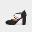 Escarpins &agrave; talons avec bride noir femme