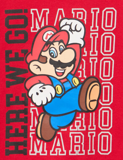 T-shirt manches courtes Super Mario rouge gar&ccedil;on