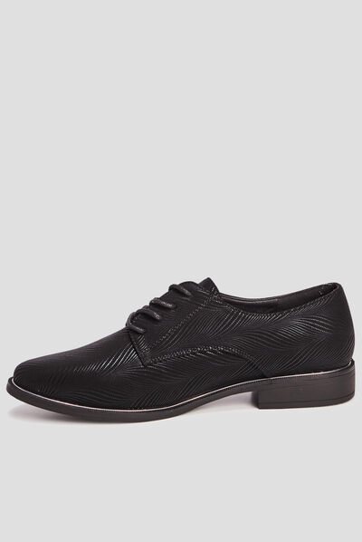 Derbies à lacets noir femme