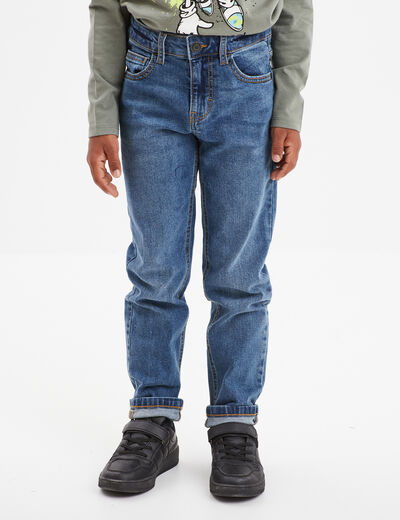 Jeans denim regular 5 poches denim double stone garçon
