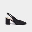 Escarpins slingback suédine noir femme
